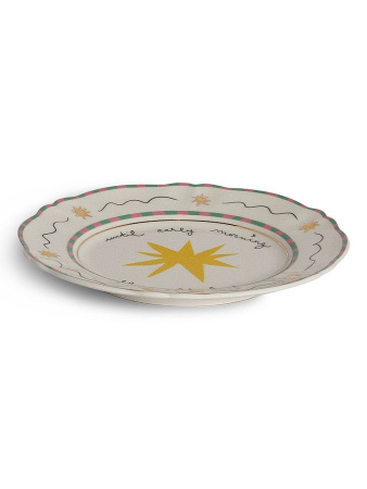 Bitossi Home Passion Fruit Тарелка для канапе или хлеба с декором Stella (звезда), диаметр - 16,5 см