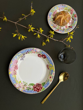 Gien Millefleurs Тарелка для супа, диаметр - 23 см, цвет - белый, разноцветный