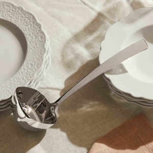 Alessi Dressed Половник с рельефным узором на задней поверхности ручки, нержавеющая сталь