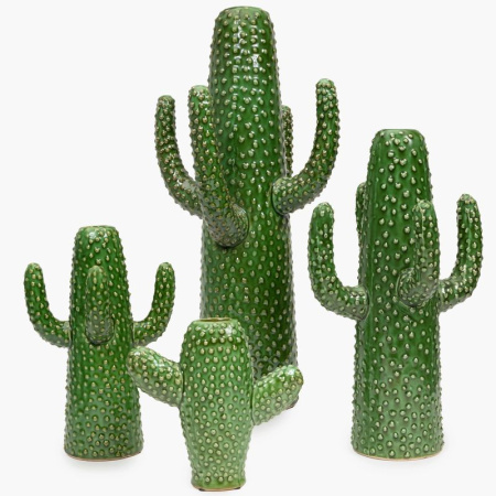 Serax Cactus S Маленькая ваза Кактус, размеры: 20х7,5х20h см, цвет - зеленый
