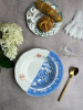 Seletti Hybrid Фарфоровая суповая тарелка Fillide, диаметр - 25,4 см, цвет - белый, синий