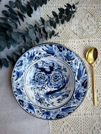 Seletti Classics on Acid Тарелка для супа Flower Bird, диаметр - 25,7 см, цвет - белый, синий