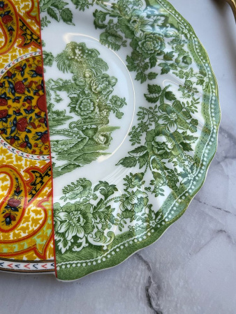 Seletti Hybrid Десертная тарелка Sravasti, диаметр - 20 см,  цвет - белый, желтый, зеленый