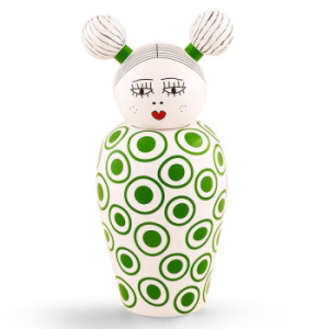 Seletti Le Canopie Декоративная ваза с крышкой Izumi, размеры: 17,5х17,5х36,5 см, белый, зеленый