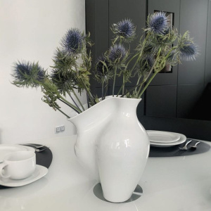 Rosenthal La Chute Фарфоровая ваза, размеры: 22,2х21,8х24,5 см, цвет - белый глянцевый