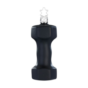 Inge Glas Стеклянная елочная игрушка Гантель, размер - 10 см