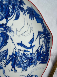 Seletti Classics on Acid Тарелка для основного блюда Blue Chinoiserie, диаметр - 28 см, белый, синий