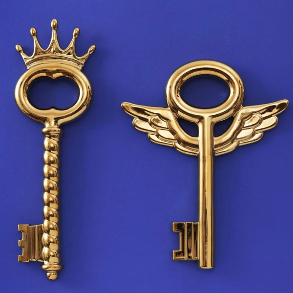 Seletti Freedom Key Декоративный фарфоровый Ключ Свободы, размеры: 34х42 см, цвет - золотой