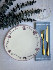 Serax Marni Midnight Flowers Набор из 2-х обеденных тарелок с рисунком Dark Viola MF, 28 см