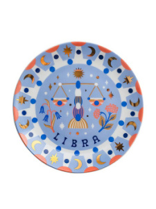 Bitossi Home L’Astrologia Тарелка для канапе или хлеба с декором Libra (Весы), диаметр - 16,5 см