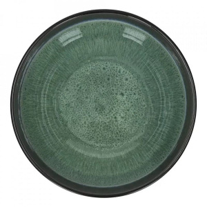 Pomax MIRHA ESMERALDA Большой керамический салатник, диаметр - 25,4 см, черный, бирюзовый