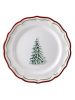 Gien Filet Noel Десертная тарелка, диаметр - 23,2 см, цвет - белый, зеленый, красный