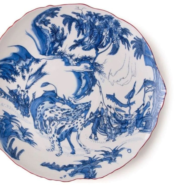 Seletti Classics on Acid Тарелка для основного блюда Blue Chinoiserie, диаметр - 28 см, белый, синий