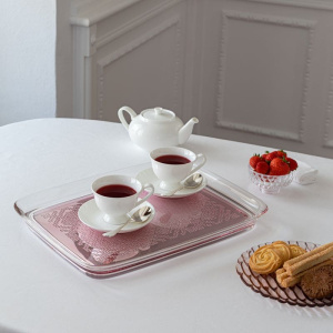 Kartell Teatime Поднос из переработанного полиметилметакрилата, 43,5х33х4,1h см, розовый