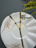 Seletti Kintsugi Фарфоровая чайная пара, цвет - белый, золотой
