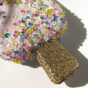 Goodwill Елочная игрушка Мороженое на палочке, размер - 12,5 см, цвет - розовый металлик