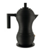Alessi Pulcina Гейзерная кофеварка на 3 чашки эспрессо, объем - 150 мл, цвет - черный матовый