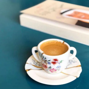 Seletti Kintsugi Фарфоровая кофейная пара для эспрессо, белый/красный/синий/золотой