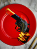 Seletti Toiletpaper Тарелка для основного блюда Revolver (Револьвер), диаметр - 27 см, красный