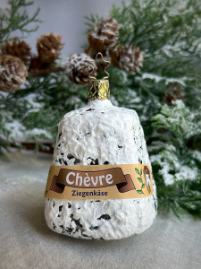 Inge Glas Стеклянная елочная игрушка Французский козий сыр, размер - 8,5 см