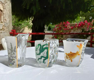 Seletti Hybrid Набор из 3 стеклянных стаканов Aglaura, цвет - прозрачный, разноцветный