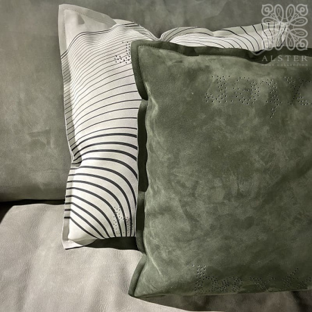 Baxter Budapest Soft Кожаный диван, 240х110х76 см, серый металлик/матовый