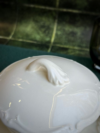 Gien Rocaille blanc Набор из 2-х пиал с крышкой для супа, объем - 190 мл, цвет - белый