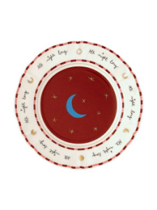 Bitossi Home Passion Fruit Десертная тарелка с декором Luna (Луна), диаметр - 20,5 см