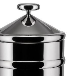 Alessi Kalisto 3 Металлическая емкость для хранения сыпучих продуктов, размеры: 11х11х21h см, сталь