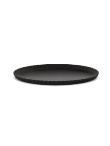 Alessi Pleats Металлический поднос с фактурным узором, диаметр - 23 см, цвет - черный