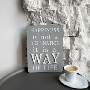 Boltze Металлическая табличка, 24 см, белый/серый