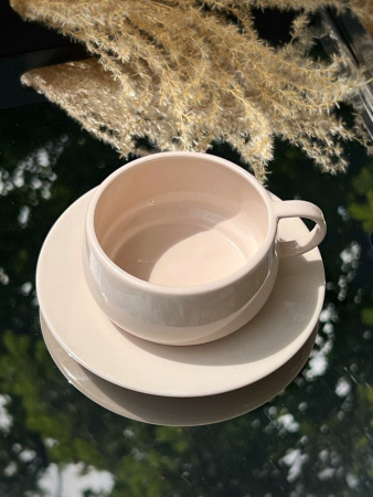 Degrenne Cafeterie Empileo Чайная пара, объем - 250 мл, цвет - розовый