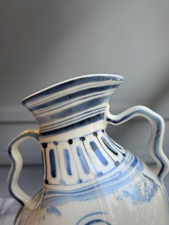 Seletti Classics on Acid Фарфоровая ваза Ibex, размеры: 15,5х15х23 h см, цвет - белый, синий