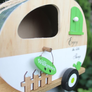 Boltze Деревянный скворечник, 17 см, бело- зеленый