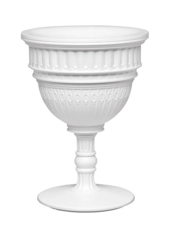 Qeeboo Capitol Кашпо для цветов, размеры: 44x44x60h см, цвет - белый матовый