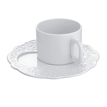 Alessi Dressed Фарфоровая тарелка для завтрака, диаметр - 16 см, цвет - белый