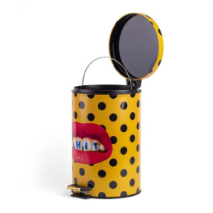 Seletti Toiletpaper Home Металлическое мусорное ведро с педалью, 25х25х39,5h см, желтый