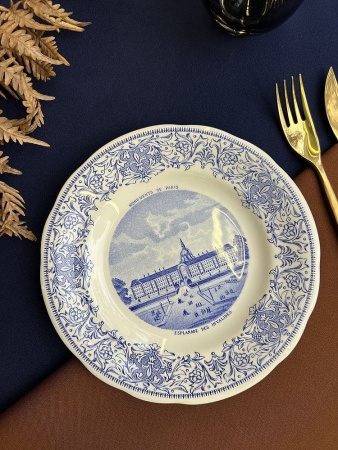 Gien Monuments de Paris Десертная тарелка с рисунком Invalides, диаметр - 19,8 см