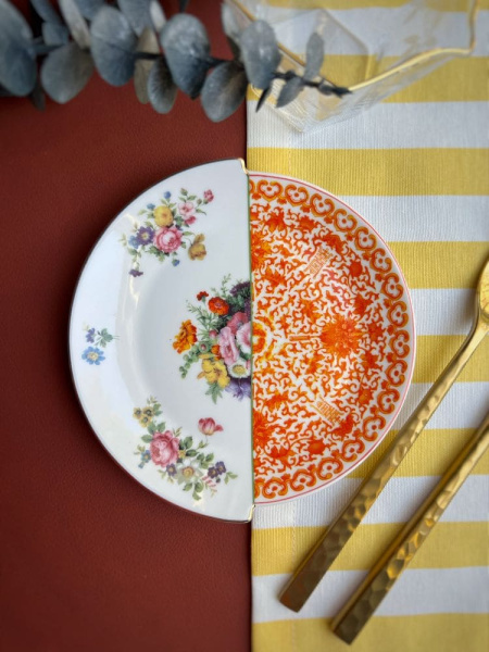 Seletti Hybrid Десертная тарелка Olivia, диаметр - 15 см, цвет - белый, разноцветный