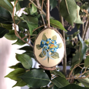 Peter Priess Пасхальное куриное яйцо с гладкой росписью 