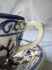 Gien Pivoines Bleu Чайная пара из французского фаянса 300 мл, ручная роспись, цвет - синий
