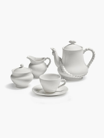 Serax Les Objets Mouleversants Фарфоровый заварочный чайник, размеры: 19,2х13,2х16,5h см, белый