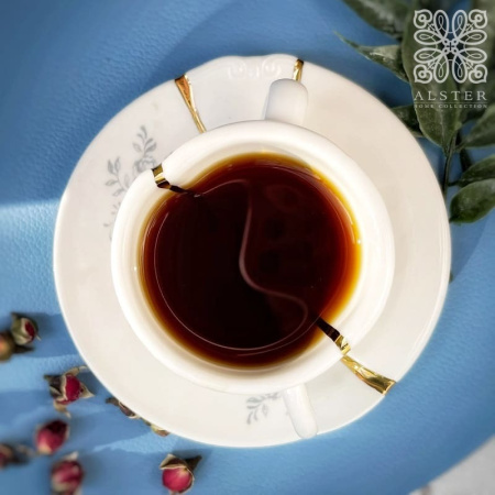 Seletti Kintsugi Фарфоровая кофейная пара для эспрессо, белый/красный/синий/золотой