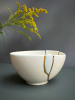 Seletti Kintsugi Фарфоровая пиала, диаметр - 11,5 см, цвет - белый, зеленый, золотой