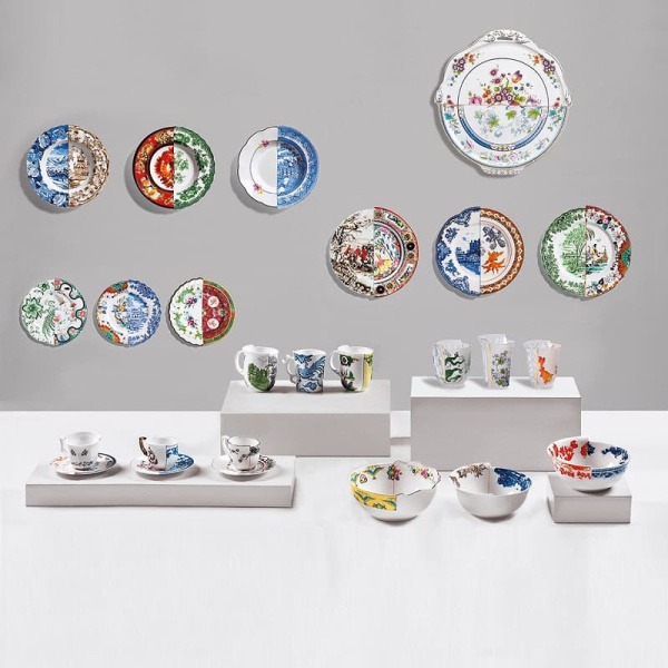 Seletti Hybrid Десертная тарелка Valdrada, диаметр - 20 см, цвет - белый, синий, красный