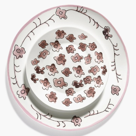 Serax Marni Midnight Flowers Набор из 2-х обеденных тарелок с рисунком Dark Viola MF, 28 см