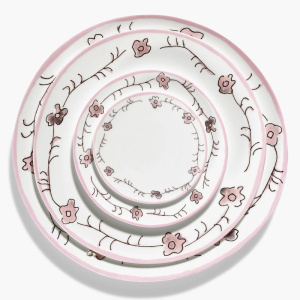 Serax Marni Midnight Flowers Набор из 2-х тарелок с рисунком Dark Viola MF, диаметр - 24 см