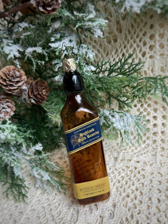 Inge Glas Стеклянная елочная игрушка Коллекционный виски, размер - 13 см