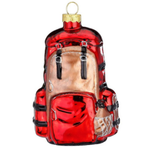 Inge Glas Magic Стеклянная елочная игрушка Рюкзак, размер - 11 см, красный