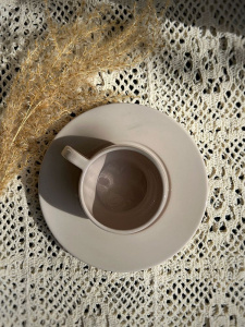 Degrenne Cafeterie Empileo Кофейная пара, объем - 100 мл, цвет - розовый глянцевый